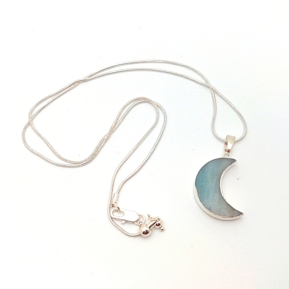 381MIDALANE Adjustable Amazonite Moon Necklace